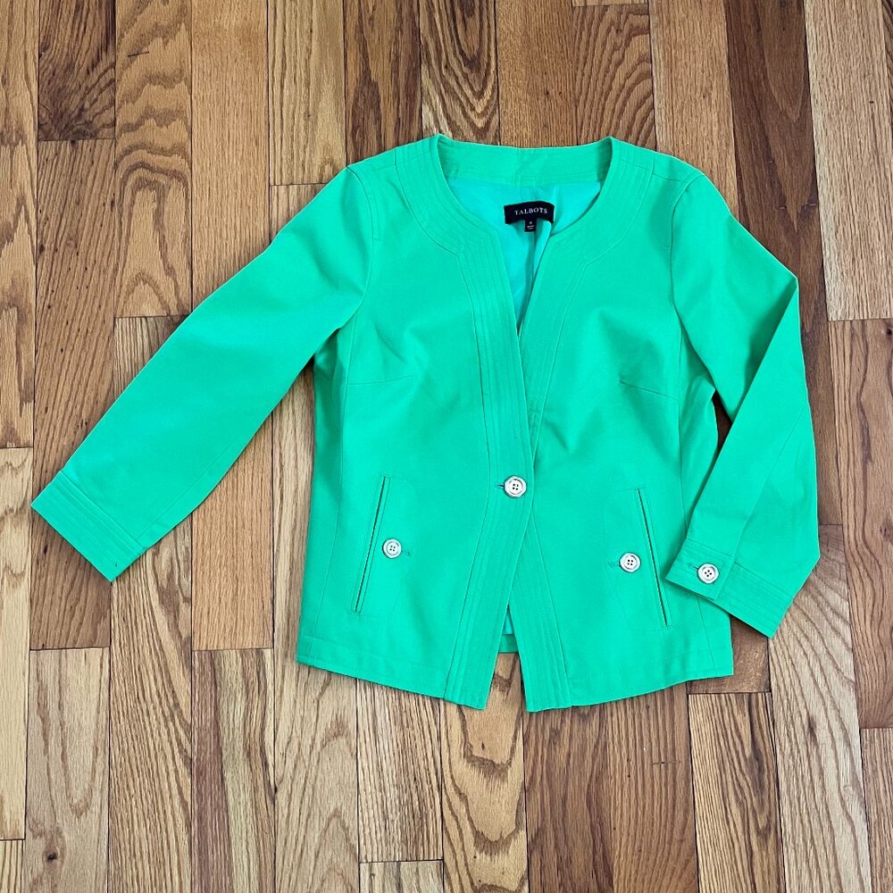 Talbots Lined Green Jacket